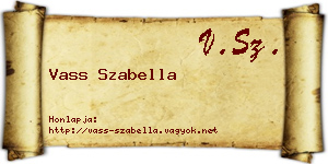 Vass Szabella névjegykártya